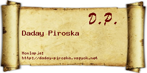 Daday Piroska névjegykártya